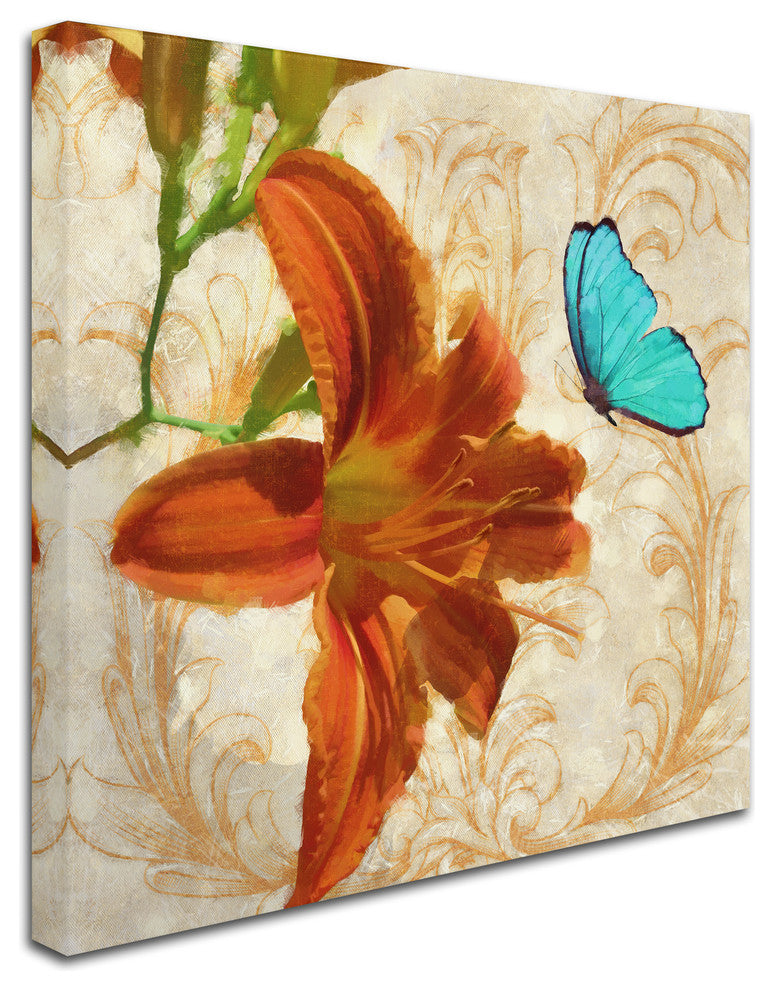 Tina Lavoie 'Satsuma Day Lily II' Canvas Art, 35" x 35"