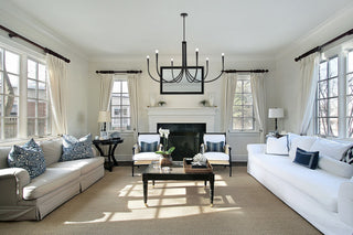 Home Living 55" Chandelier, Black