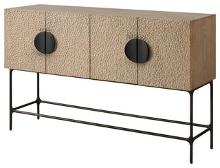 Lifestyle image showing the cabinet in a living room setting.