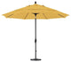 11' Matted Black Collar Tilt Crank Aluminum Umbrella, Lemon Olefin