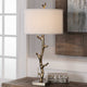 Gold Tree Branch Table Lamp, Twig Organic Shape Column