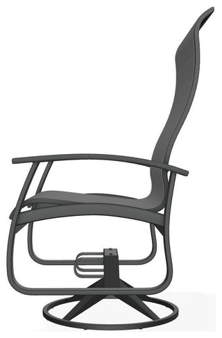 Belle Isle Sling Outdoor Swivel Rocker, Titanium/Graphite
