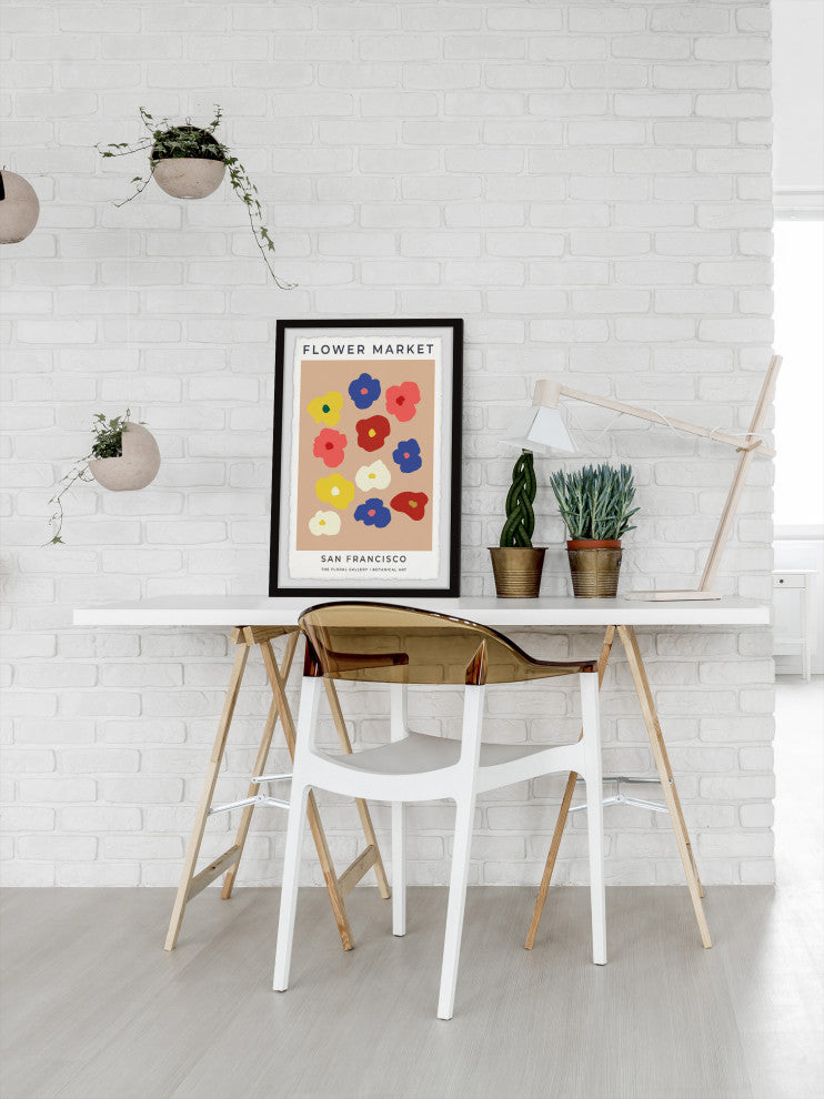 "Flower Market San Francisco" Framed Painting Print, 8x12