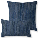 Luxe Stripe Indigo Indoor/Outdoor Performance Pillow, 20"x20"