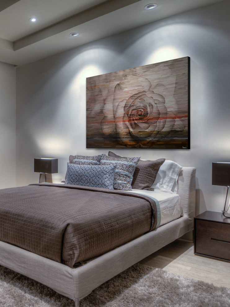 "Sleeping Rose" UV Ink Print on Brushed Aluminum, 60"x40"