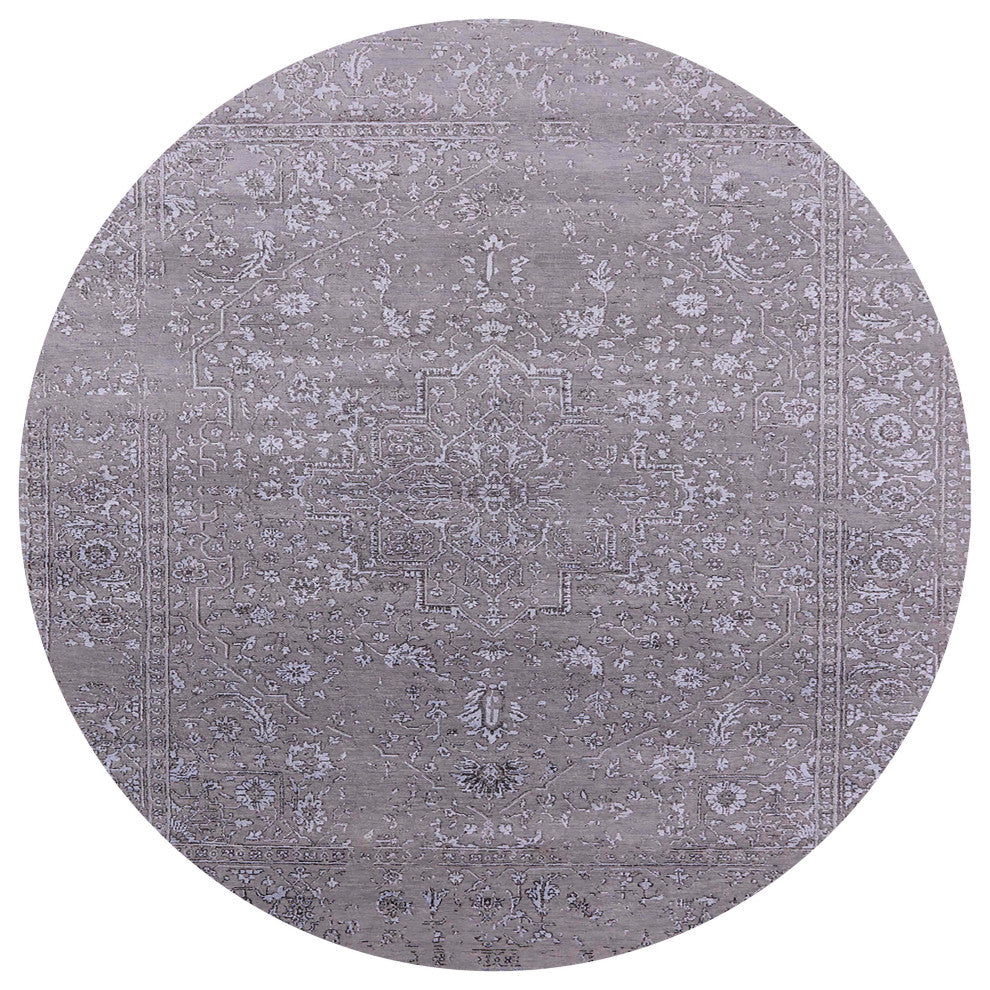 Ahgly Company Indoor Round Mid-Century Modern Area Rugs, 5' Round