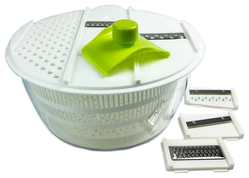 Multi-Functional Salad Spinner Mandoline Set, Salad Drainer and Vegetable Dryer
