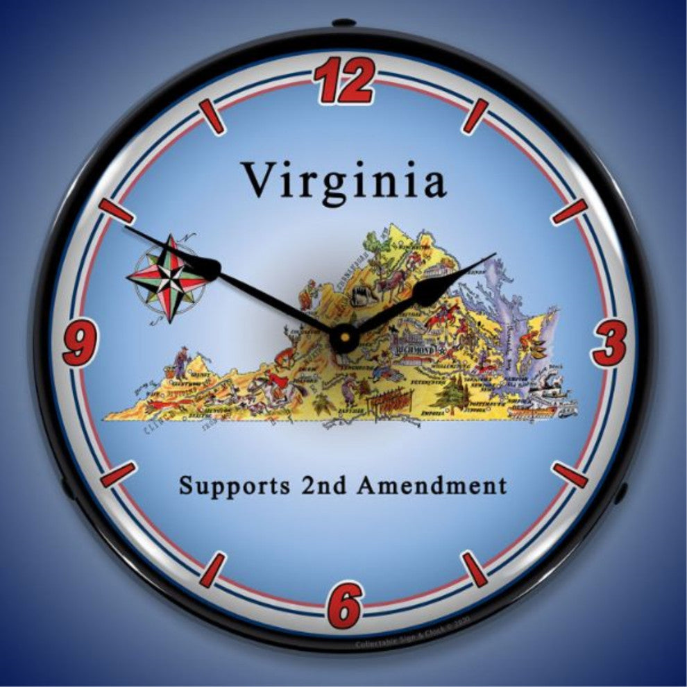 N20031069 Virginia Supports the 2nd Amendment Clock