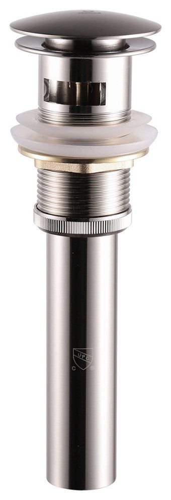 Pop-Up Drain Assembly With Overflow, Matte Black