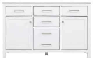 54" Double Bathroom Vanity, White