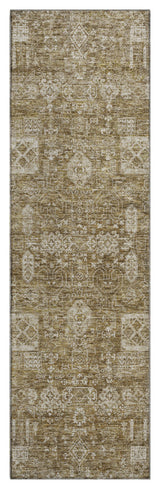 Premium Machine Washable Mayfield AMF637 Brown 2'3" x 7'6" Runner Rug