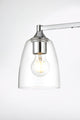 4 Light Chrome And Clear Bath Sconce