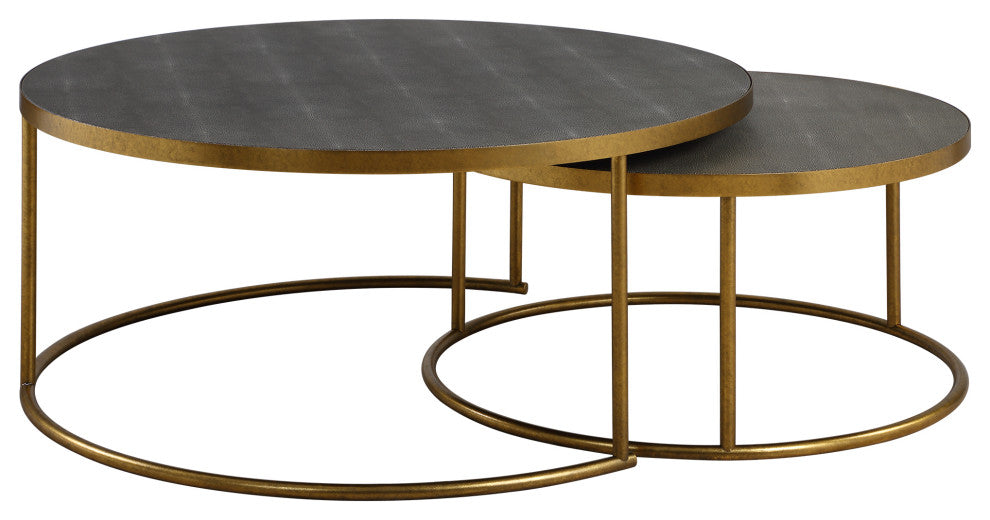 Uttermost Aragon Gray Nesting Coffee Tables Set of 2