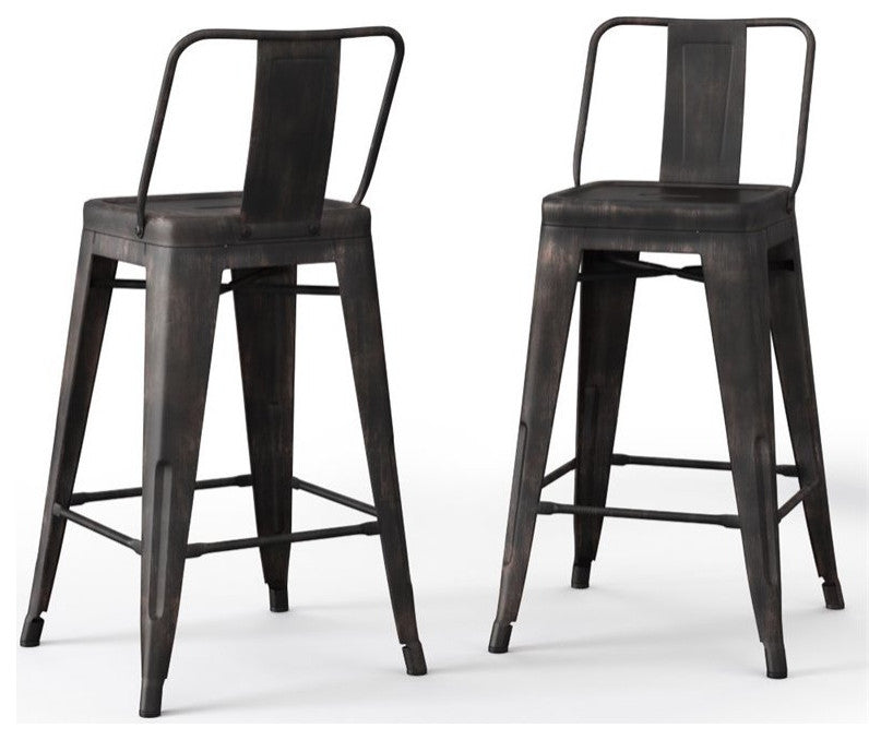 Rayne 24 inch Metal Counter Height Stool (Set of 2)