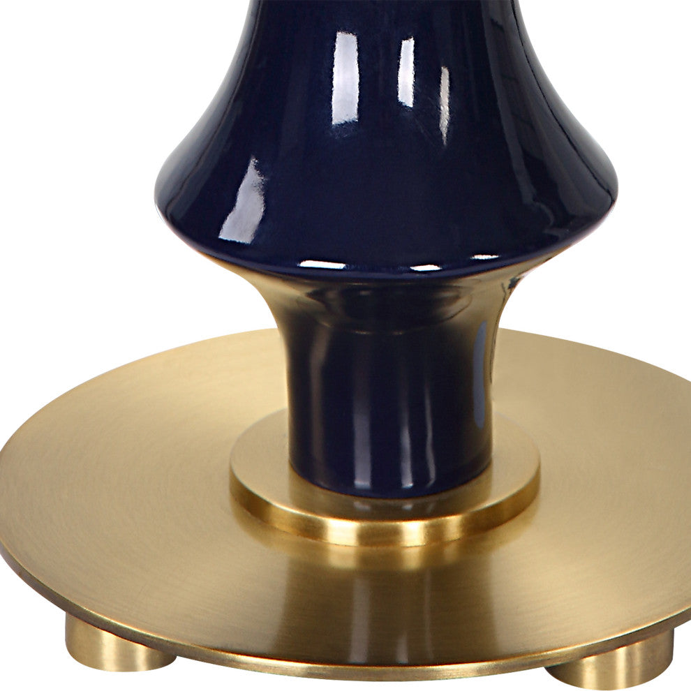 Uttermost Coil Sculpted Blue Table Lamp