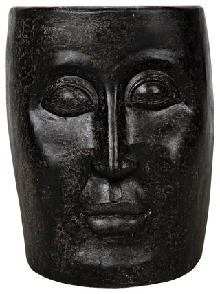 Head Side Table, Black Fiber Cement