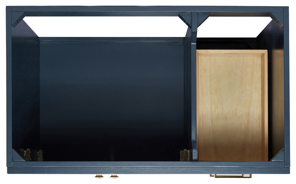 Ariel Hamlet 36" Single Left Rectangle Sink Bathroom Vanity, Carrara Quartz