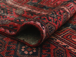 Semi Antique Cheri Red/Charcoal Runner, 3'3x9'6