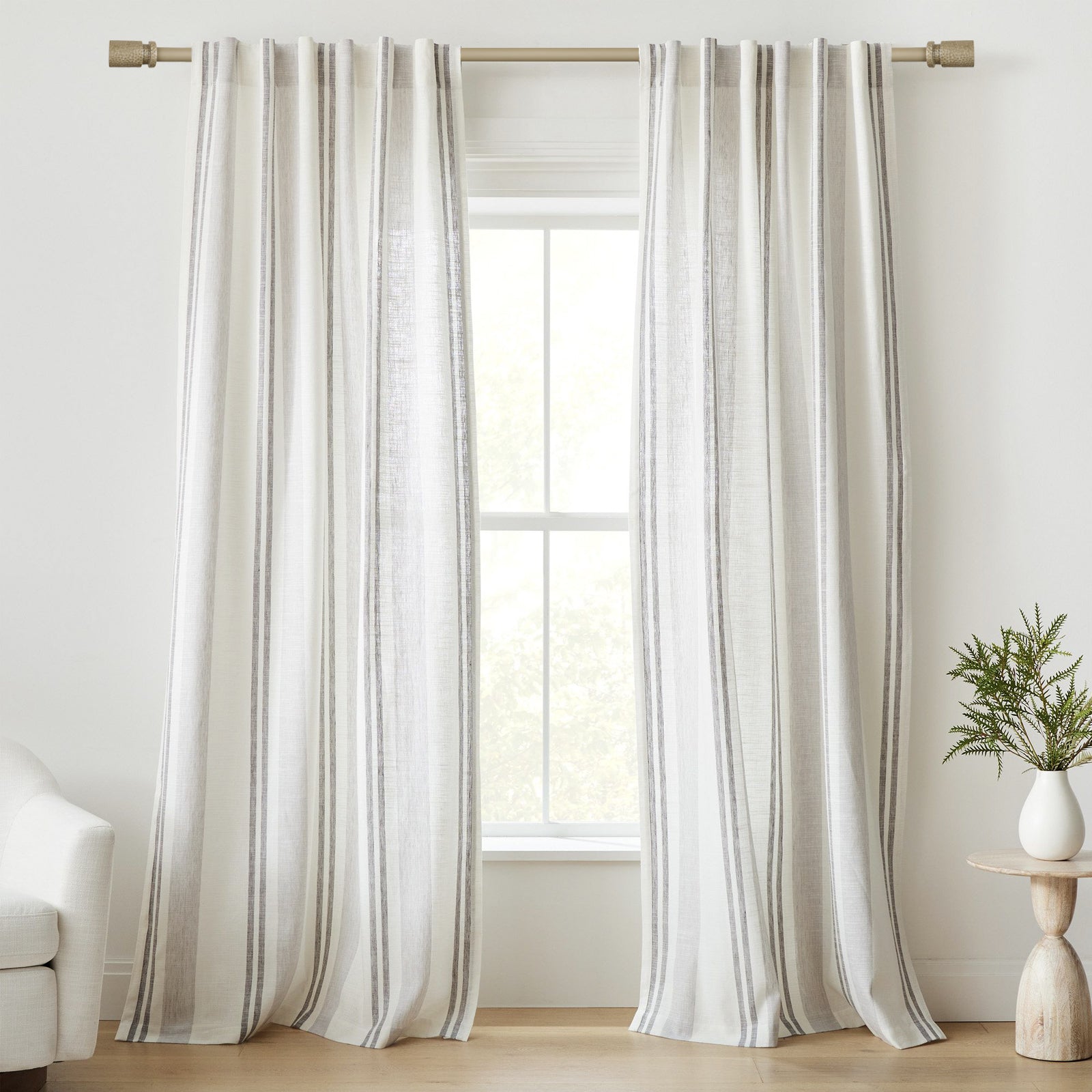 1" Diameter Fossetta Curtain Rod, 48"-84", Cottage