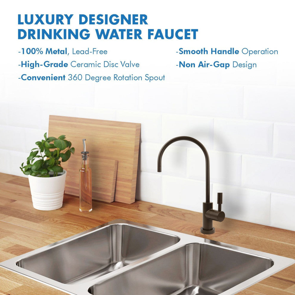 APEC Premium Quality Ceramic Disc Faucet Lead-Free Non Air Gap, Matte Bronze