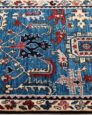 Serapi One-of-a-Kind Hand-Knotted Runner Rug Light Blue, 2' 7" x 9' 6"