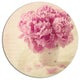 Bunch Of Peony Flowers On Table, Floral Disc Metal Artwork, 11"