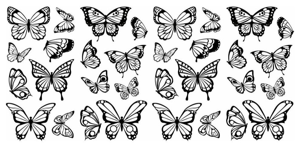 Color Your Own Butterflies Peel And Stick Wall Decals