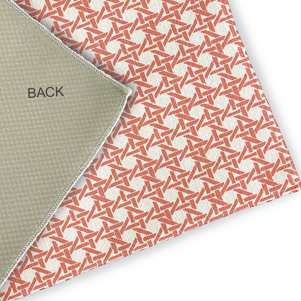 Rattan Geometric Indoor/Outdoor Rug
