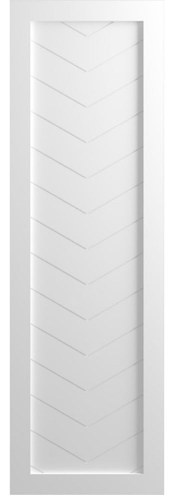 18"W True Fit PVC Single Panel Chevron Modern Style, Unfinished, 64"H