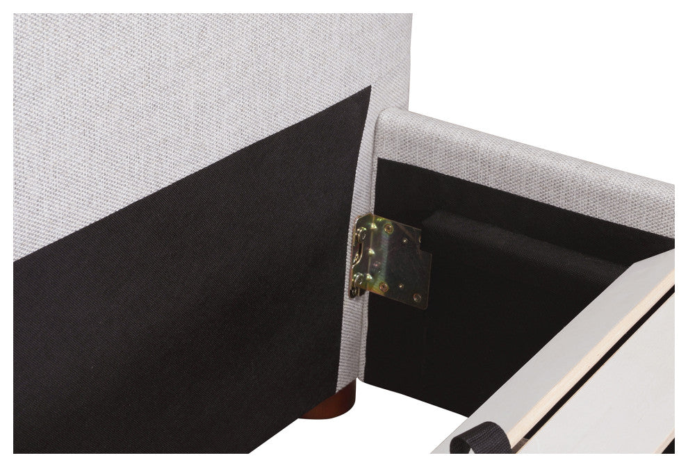 Luzon King Bed Tall Headboard Light Grey