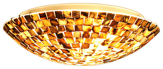 Chloe Lighting Crown Mosaic-Style 2-Light Ceiling-Flush Fixture 12" Wide