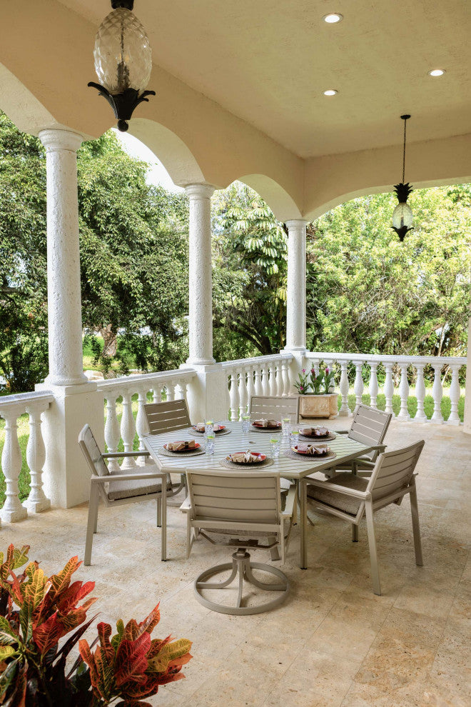 Hamilton Slat Swivel Rocker Dining Chair