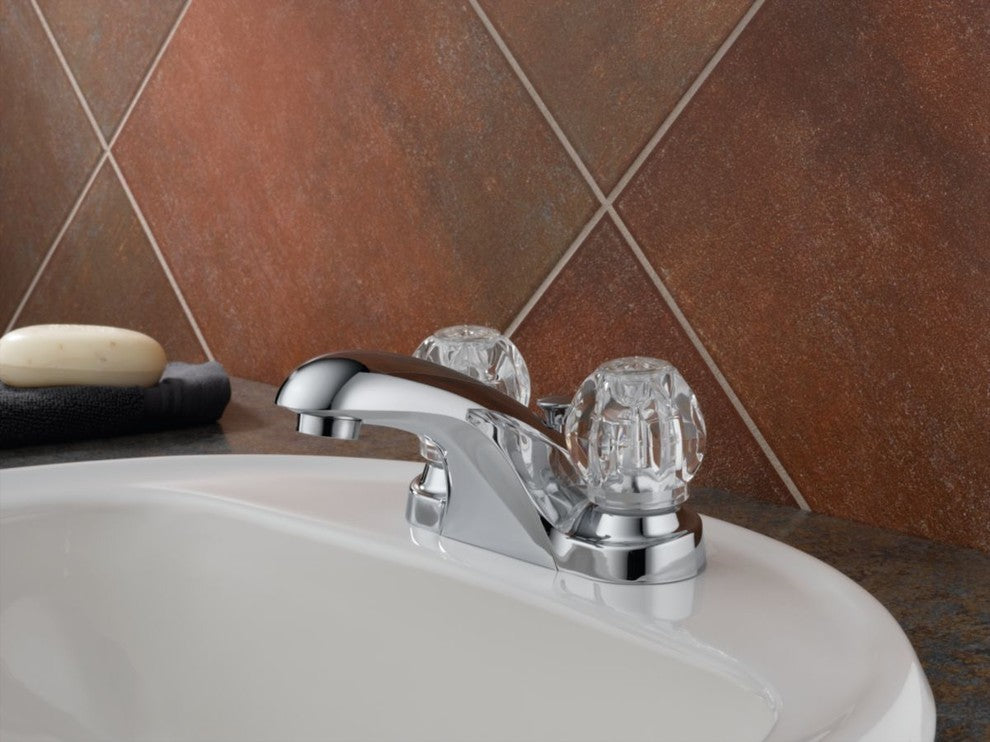 Delta Foundations Two Handle Centerset Bathroom Faucet, Chrome, B2512LF