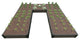Weathered Wood Walk-In Jumbo U-Shape' 12'x12' 11" Raised Garden Bed, 1" Profile
