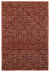 Aegina Diamonds Red/Rust Area Rug, 1'10"x3'2"