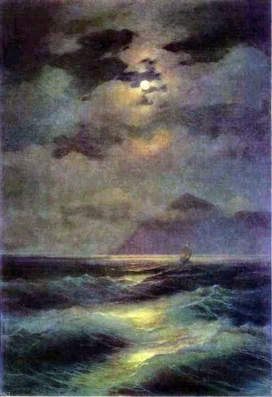 Ivan Constantinovich Aivazovsky View of the Sea by Moonlight Wall Decal