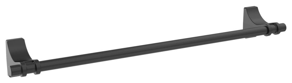 Amerock Davenport Transitional Towel Bar, Matte Black, 18" Center-to-Center