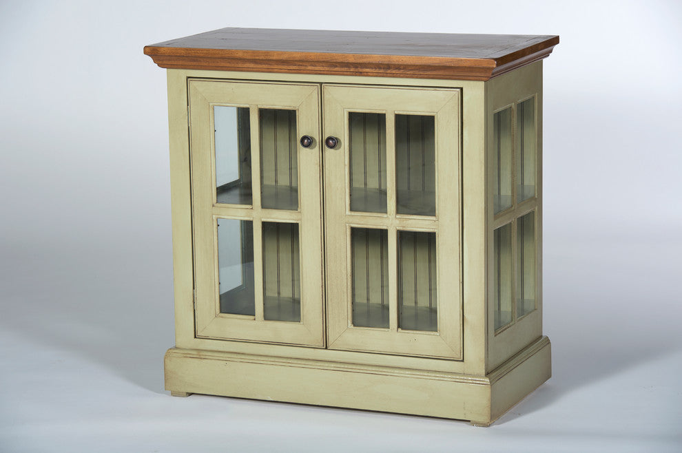 34" West Winds Credenza, Smokey Blue, Concord Cherry