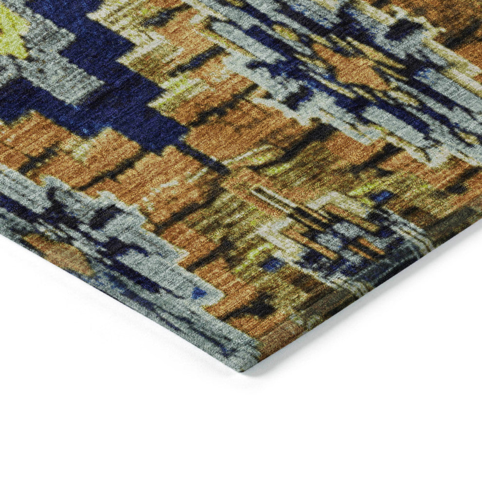 Machine Washable Indoor/Outdoor Chantille ACN1891 Navy 2'6" x 3'10" Rug