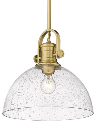Golden Lighting 3118-L SD Hines 1 Light 13-1/2"W Pendant - Brushed Champagne
