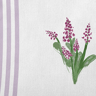 Framed Bouquets Decorative Throw Pillow, Light Purple, 26"x 26"