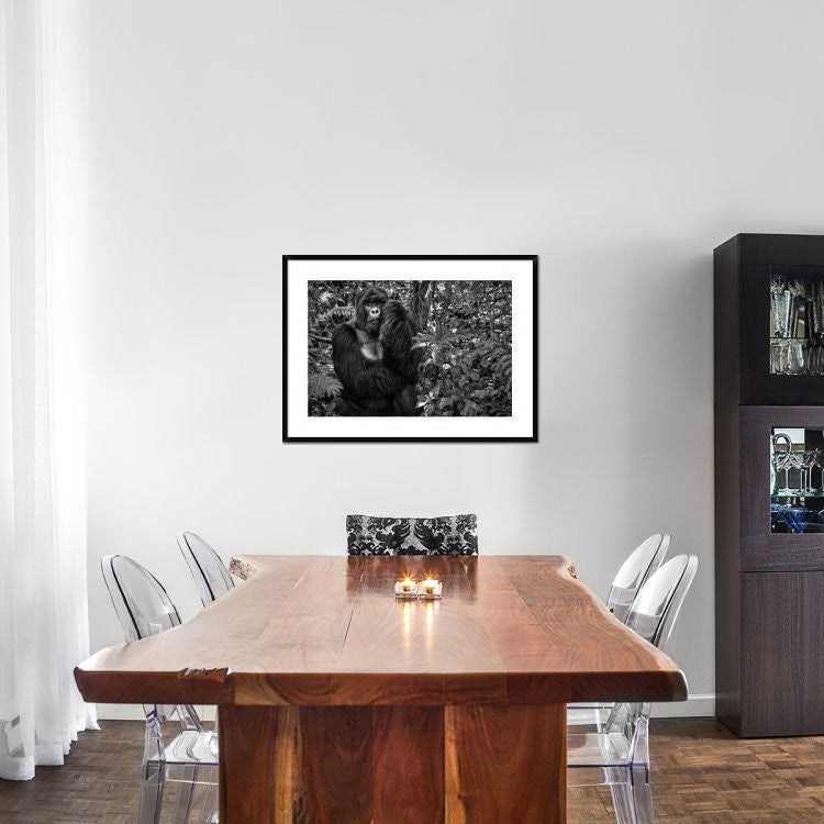 "Kwitonda Silverback" Framed Digital Print by Karen Lunney, 38"x28"