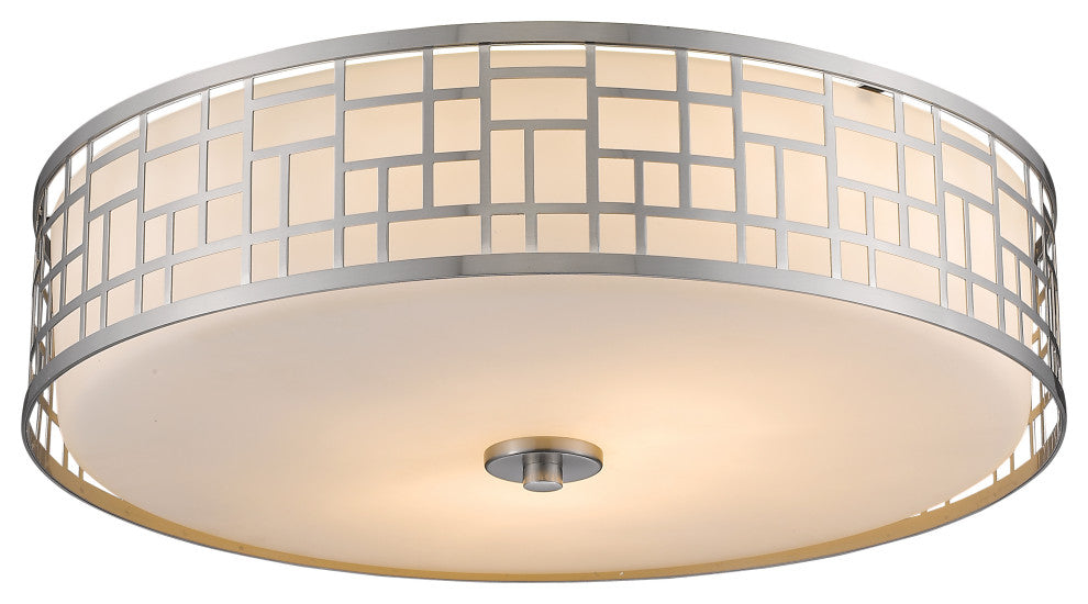 Zlite 330F20-BN 3-Light Flush Mount, Matte Opal