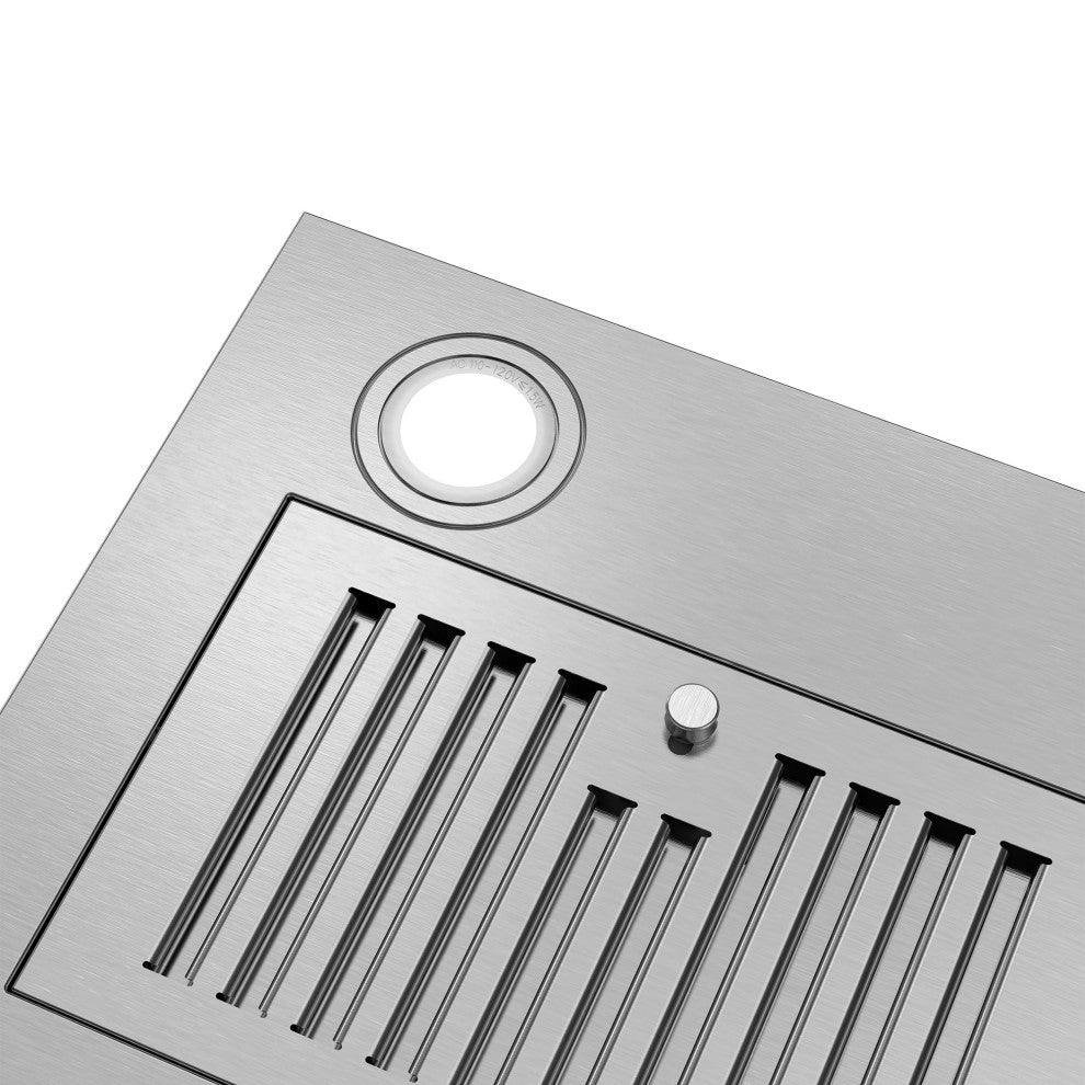 Cosmo 36" Insert Range Hood With Push Button Controls, Stainless Steel