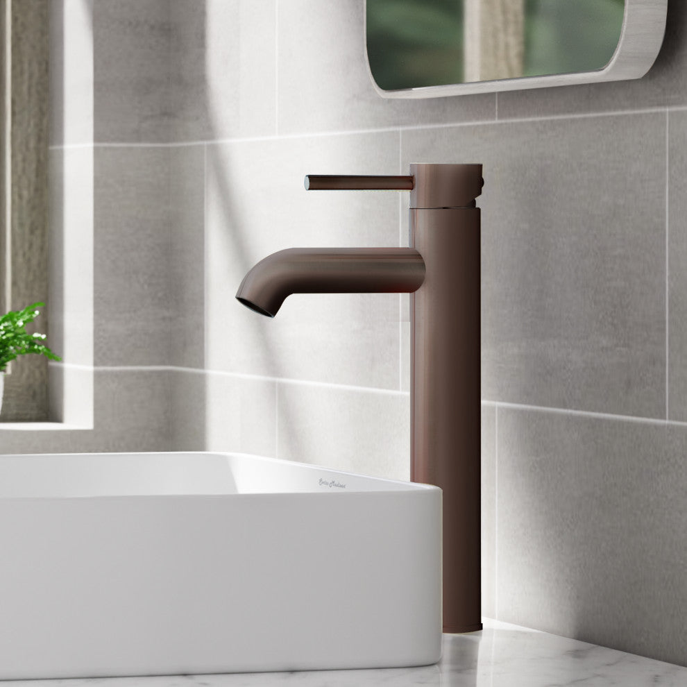 Ivy Single Hole Single Handle High Arc Bathroom Faucet, Oil Rubbed Bronze