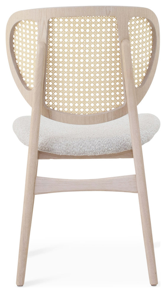 Modern Brazilian, Joelma, Cane Side Chair, Nevoa/Natural/Crafted Glaze