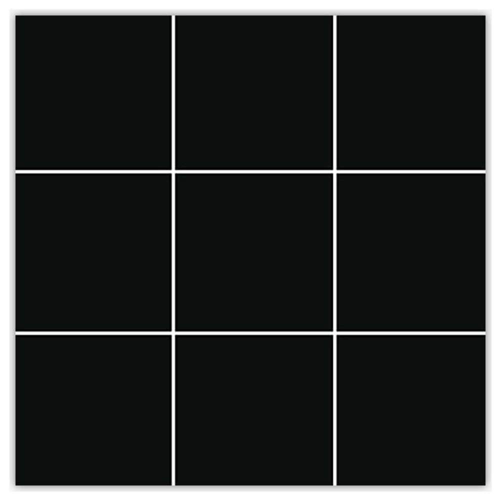 Full Black Matte 2x2 Porcelain Mosaic