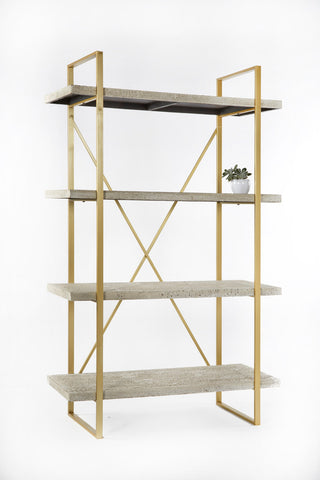 Emma Etagere, Washed White, 37.5"x16.5"x63"