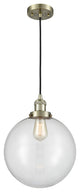 Beacon Mini Pendant, Antique Brass, Clear