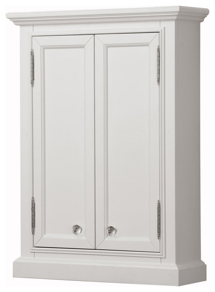Derby 33 In. H x 24 In. W Bath Storage Wall Cabinet, Pure White